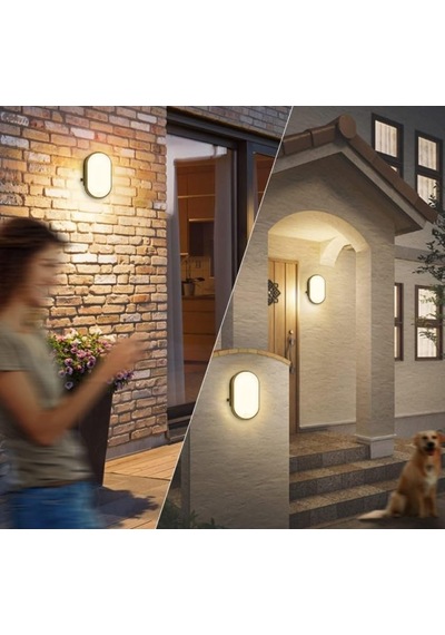 Su Geçirmez 20w Siyah Kasa Gün Işık 4200k Bahçe Teras Banyo İç Dış Mekan Led Işık 2000lm 1 Adet