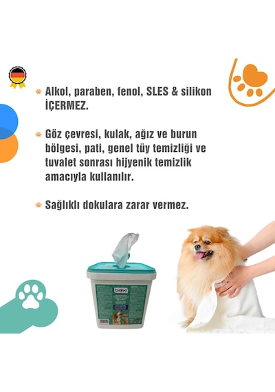 Bioxi Evcil Hayvanlar İçin Hijyenik Ve Çok Amaçlı Temizleme Kova Mendil