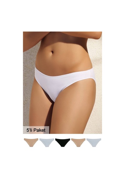 Pierre Cardin Kadın İz Yapmayan 5'li Külot Çok Renkli