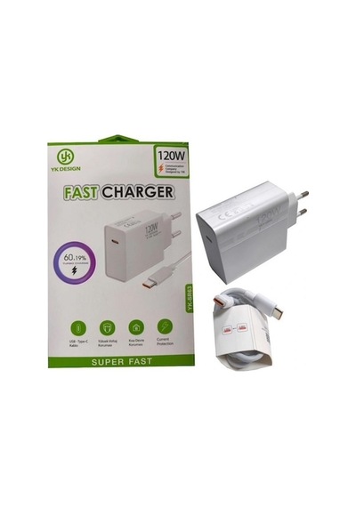 Yk Design Yk-sr63 120w Pd Şarj Başlığı Ve Typec-typec Kablo