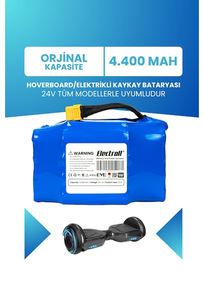 Hoverboard / Elektrikli Kaykay Bataryası 24v 4.400mah Pil
