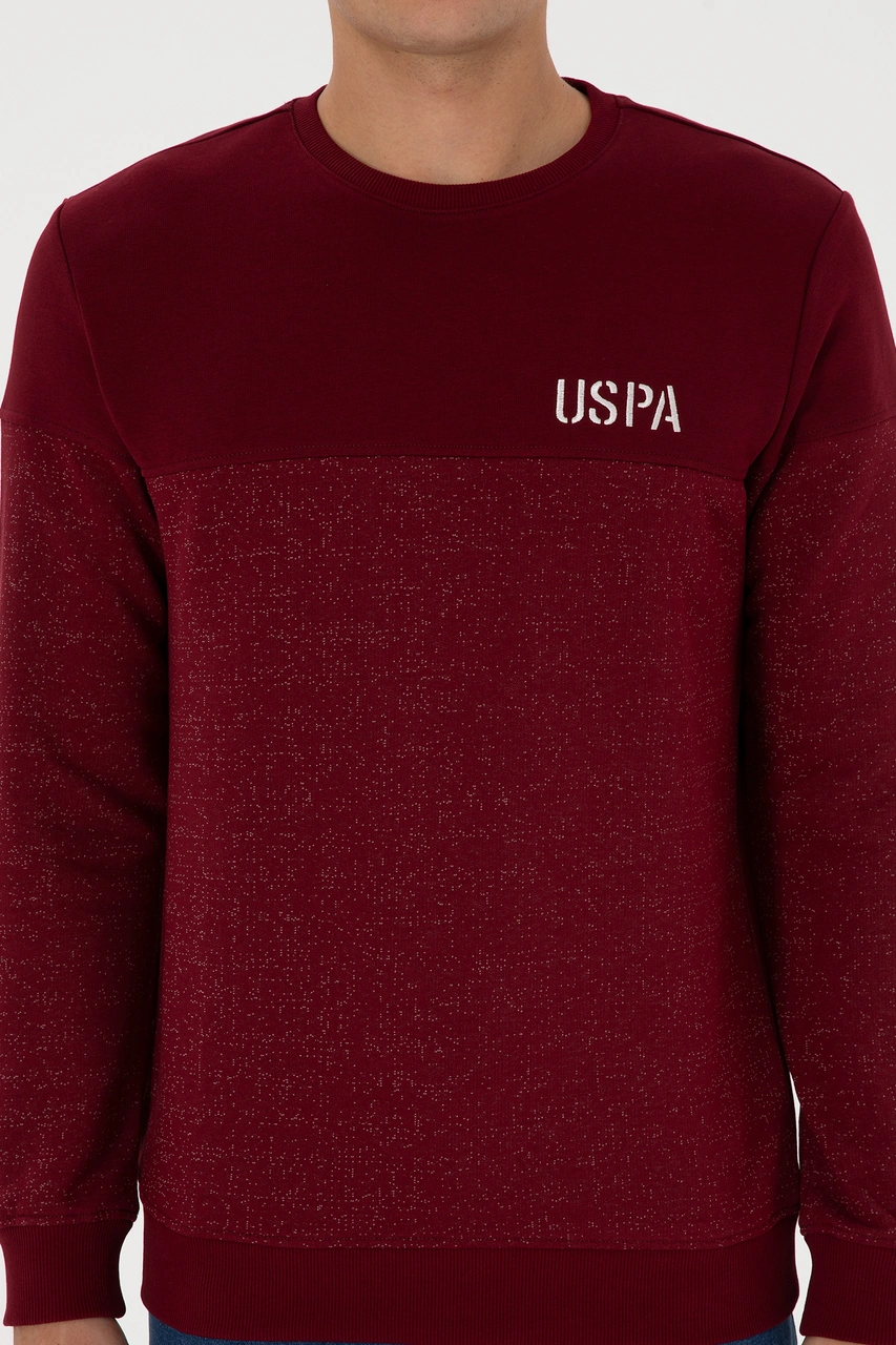 U.S. Polo Assn. Erkek Regular Fit Bisiklet Yaka Bordo Sweatshirt 50316380-VR014