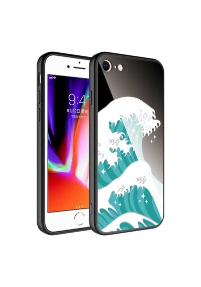 Apple Uyumlu iPhone 7 Kılıf Kamera Korumalı Desenli Sert Silikon Zore Epoksi Kapak NO9