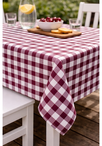 Pötikare Kare Masa Örtüsü 170x170 Cm Yıkanabilir, Leke Tutmaz Balkon, Bahçe, Mutfak Ve Piknik İçin Bordo Pötikare Kare Masa Örtüsü 170x170 Cm Yıkanabilir, Leke Tutmaz Balkon, Bahçe, Mutfak Ve Piknik İçin Bordo