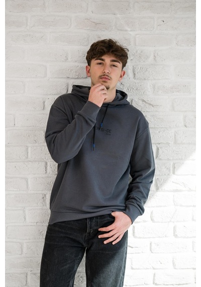 Kapüşonlu Baskılı Regular Fit 2 İplik Erkek Sweatshirt 001