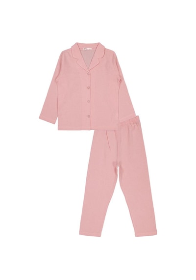 Civil Girls Düz 6-9 Yaş Pijama Takımı Pudra