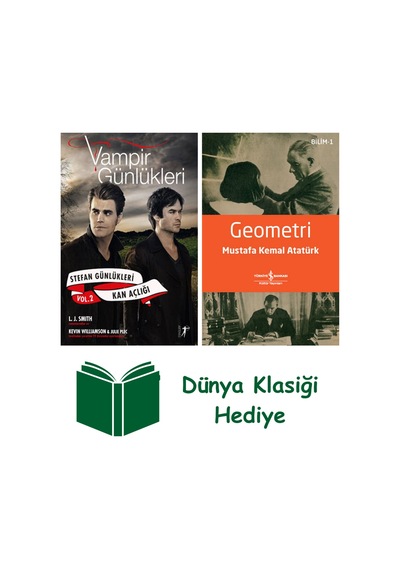 Vampir Günlükleri - Stefan Günlükleri Vol. 2 Kan Açlığı + Geometri + Dünya Klasiği Hediye