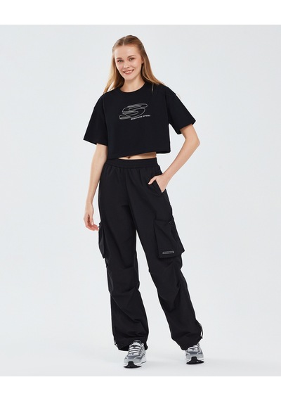 Skechers Graphic T-shirt W Short Sleeve Kadın Siyah Tshirt S241014-001