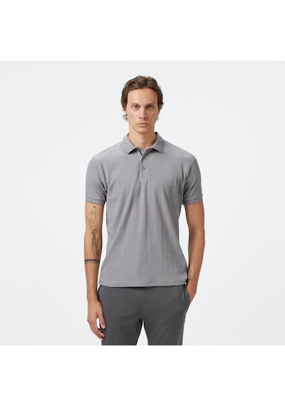 Nautica Erkek Gri Regular Fit Polo Yaka T-shirt Düz K55303t Gri