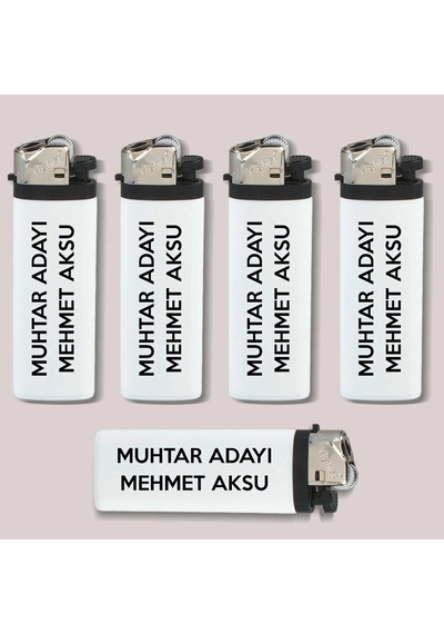 Muhtar Adaylarına Özel Promosyon Beyaz I-lighter Taşlı Siboplu Çakmak, Seçim Promosyon Ürünleri 250 Adet Siyah