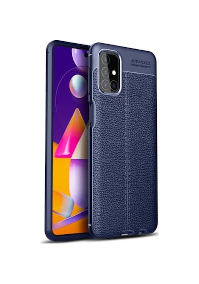 Galaxy M51 Kilif Deri Görünümlü Kamera Korumali Silikon Kilif 467051125