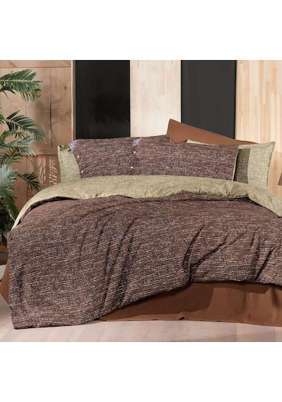 Glamis King Size Battal Boy %100 Pamuk Flanel Pazen Nevresim Takımı Taba Taba