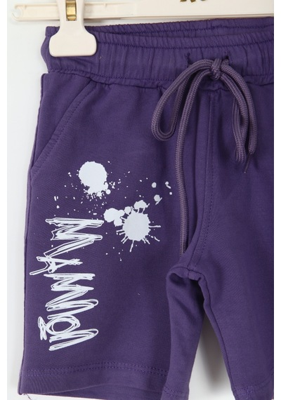 Xo Kids Erkek Çocuk Şort 1-5 Yaş 8277 Mor