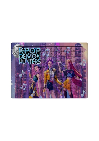 Ghostbastır Design K-pop Demon Hunters 99 Parça Ayaklı Puzzle Dekoratif Çocuk Yapbozu 0124
