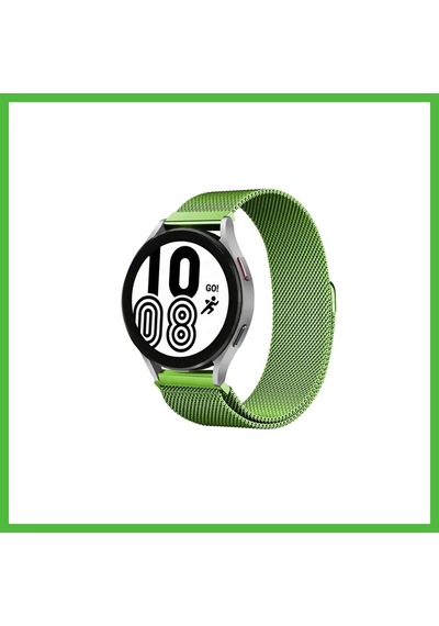 Vaveni Samsung Uyumlu Galaxy Watch 4 Metal Mıknatıslı Kordon - Yeşil Arz