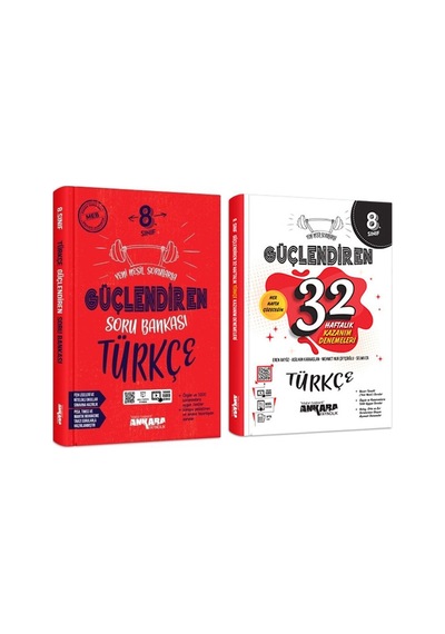Ankara Yayıncılık 8.sınıf Türkçe Güçlendiren Soru Bankası Ve 32 Haftalık Deneme Seti 2 Kitap