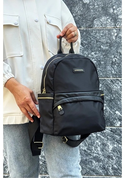 Just Polo Kadın İthal Saten Kumaş Şık Okul Ve Sırt Çantası Shopper Siyah