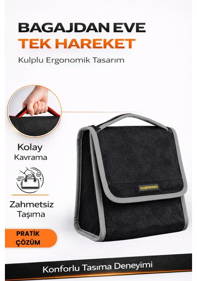 Oto Bagaj Organizer Bagaj Çantası S Boy Kaymaz Cırt Bantlı Velur Kompakt Düzenleyici - Scx4