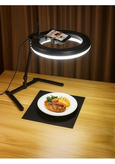 Masa Üstü 10 Inç Led Ring Light Tripodlu Telefon Tutucu 3 Işık Modu Usb Bluetooth Kumanda