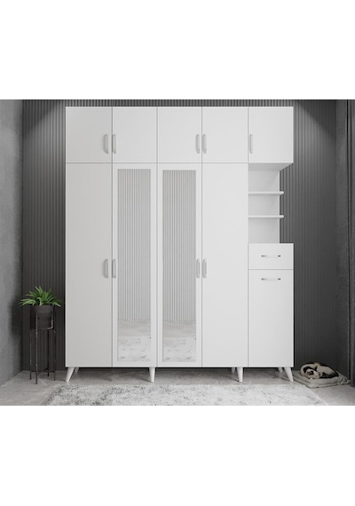 Açelya Portmanto Vestiyer Beyaz  225cm M10
