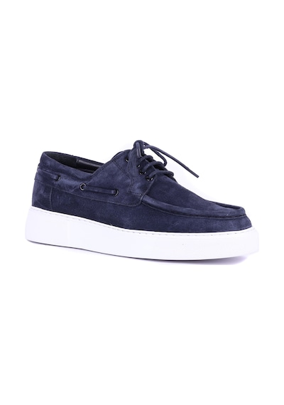 Shoetyle - Hakiki Süet Deri Lacivert Renk Günlük Erkek Ayakkabı - 115-k512-1065 -1614