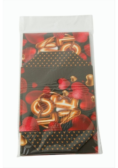 Cosmotex Love Yazılı Simli Kare Hediyelik Kutu 22 Cm 191045 - Kırmızı