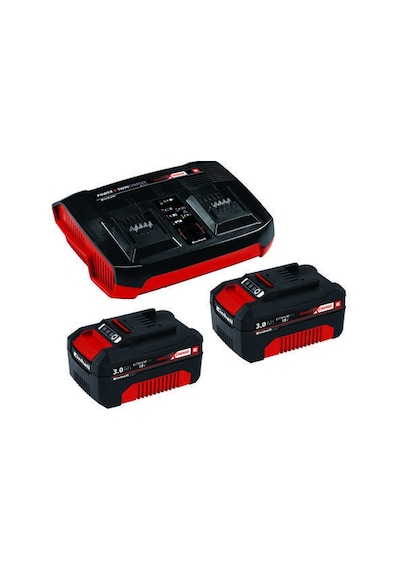 Einhell 18V 3.0 Ah Starter Kit 2x3.0 Ah & Twincharger Kit - 4512083