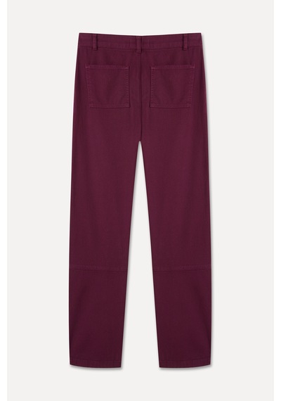 Mudo Kadın Kadın Mürdüm Cep Detaylı Straight Fit Pantolon 1264132