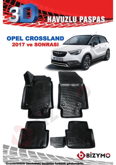 Opel Crossland 2017 Ve Sonrası 3D Paspas Takımı Bizymo