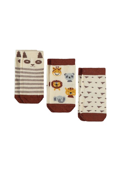 Civil Baby Erkek Bebek 3'lü Çorap Set 6- - Standart