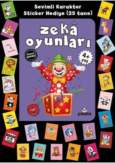 Zeka Oyunları - Stickerli 4+Yaş - Afife Çoruk - Panda