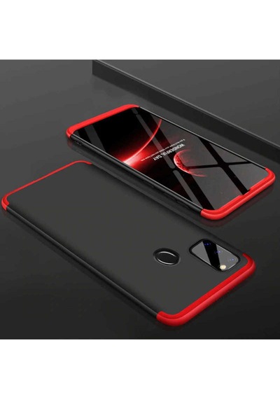 Samsung Uyumlu Galaxy M30s Kılıf Zore Ays Kapak Siyah-Kırmızı
