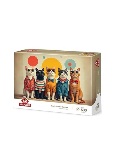 Retro Yazına Hazır 500 Parça Puzzle