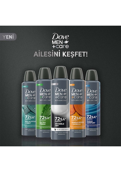 Dove Men +care Advanced Erkek Deodorant 72 Saat Koruma Invisible Dry 150 Ml