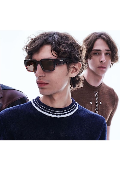 Prada Pr B17s 17n06b 54 Erkek Güneş Gözlüğü Kahverengi