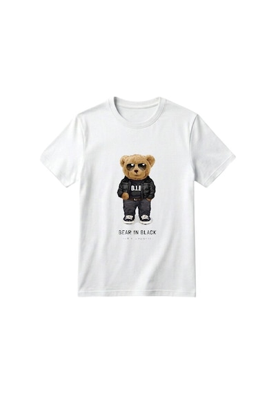 Erdem Kıds Unisex Kız Erkek Çocuk Baskılı Bisiklet Yaka Kısa Kollu Pamuklu Günlük T-shirt Bear In Black Beyaz Bear In Black Beyaz Erdem Kıds Unisex Kız Erkek Çocuk Baskılı Bisiklet Yaka Kısa Kollu Pamuklu Günlük T-shirt Bear In Black Beyaz Bear In Black Beyaz