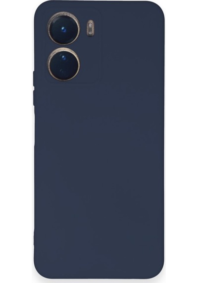 Vivo Y16 İçi Kadife Kaplı Esnek Silikon Kapak Ryc/ Nano Lansman Lacivert
