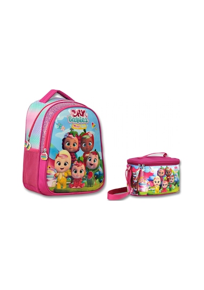 Cry Babies Kız Çocuk Pembe İlkokul Sırt Çantası Ve Beslenme Çantası Seti
