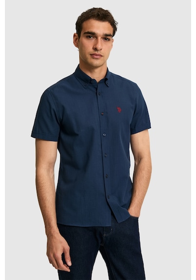 U.s. Polo Assn. Erkek Lacivert Gömlek Kısa Kollu 50324727-vr033 U.s. Polo Assn. Erkek Lacivert Gömlek Kısa Kollu 50324727-vr033