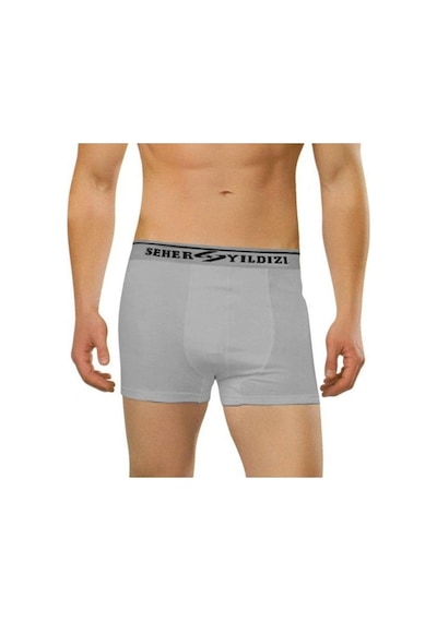 Seher Yıldızı Erkek Pamuklu Likralı Boxer 6 Lı Paket