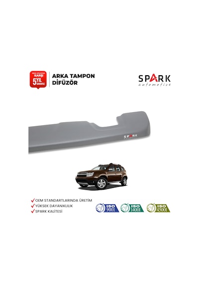 Dacia Duster 2010-2017 Yıl Aralığı Uyumlu Arka Tampon Difüzör