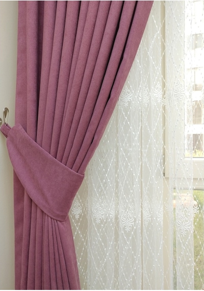 Evdepo Home Gül Kurusu Fon Perde Tek Kanat  (540058763) Gülkurusu
