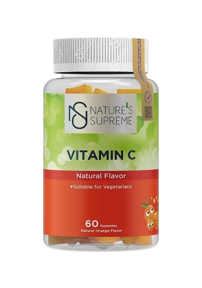 Natures Supreme Gummies Vitamin C 60 Çiğnenebilir Form Portakal