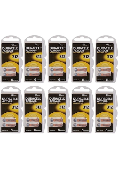 Duracell Activair 312 Numara PR41 İşitme Cihazı Pili 6 x 10'lu
