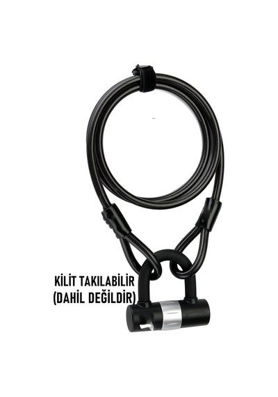 Çelik Örgü Kablo Kilit 12mm 120cm Bisiklet Motosiklet Kilidi, 721730 Diğer