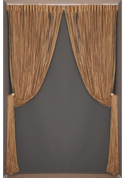 Ip Model Gold Renk Ip Perde 300x280 Cm - 2 Mm Şerit Ip Model Gold Renk Ip Perde 300x280 Cm - 2 Mm Şerit