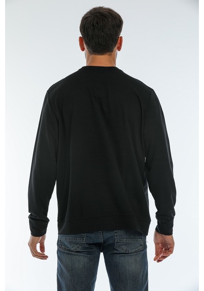 Erkek Bisiklet Yaka Regular Fit Air Baskılı Sweatshirt Spr22sw13 001