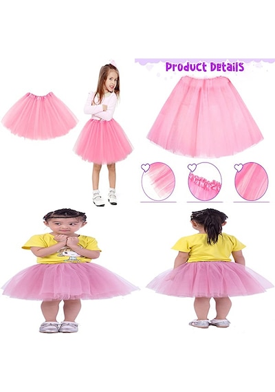 Pembe Renk Tütü Etek Bale Eteği Gösteri Eteği Çocuk Bebek Boy 5691