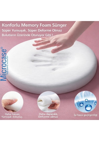 Visco Ortopedik Memory Foam Nefes Alabilen Kumaş Oto Ve Koltuk Bel Sırt Dayama Minderi Al5519 Diğer