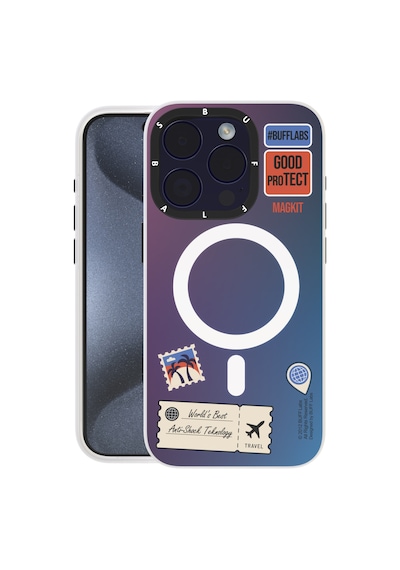 BuffiPhone Uyumlu 15 Pro Magkit Desenli Kılıf